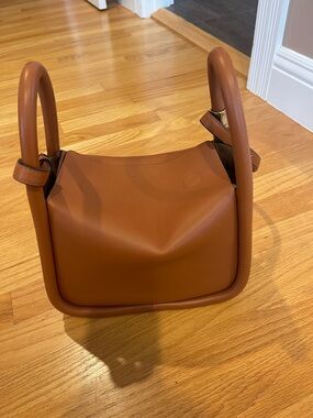 BOYY Tan Curved-Frame Shoulder Bag